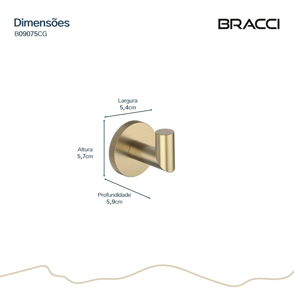 GANCHO SIMPLES ARIA CHAMPAGNE GOLD