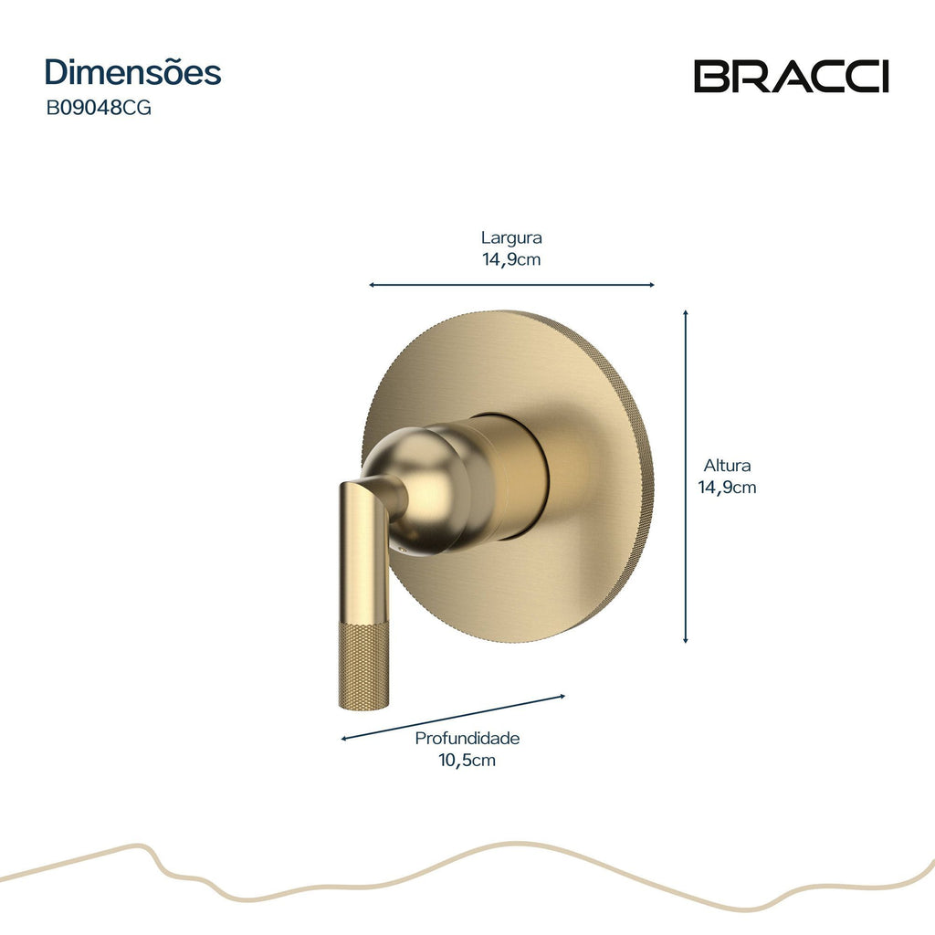 ACABAMENTO MONOC CHUVEIRO ARIA CHAMPAGNE GOLD