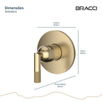 KIT ACABAMENTO MONOC DUCHA HIGIÊNICA ARIA CHAMPAGNE GOLD