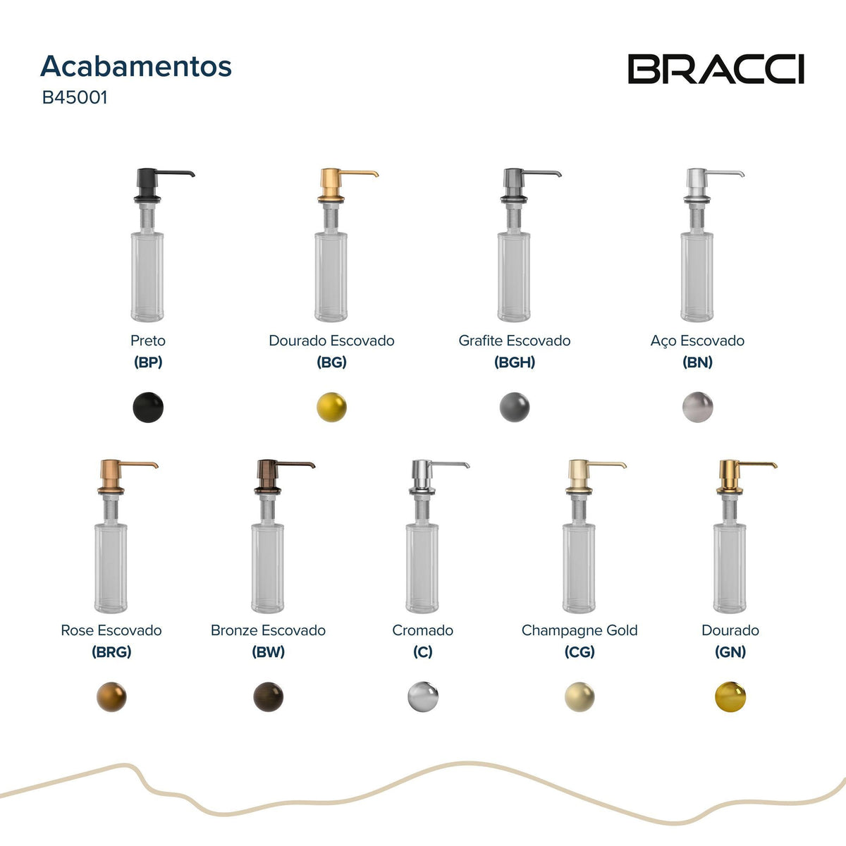 DISPENSER DE DETERGENTE CHAMPAGNE GOLD
