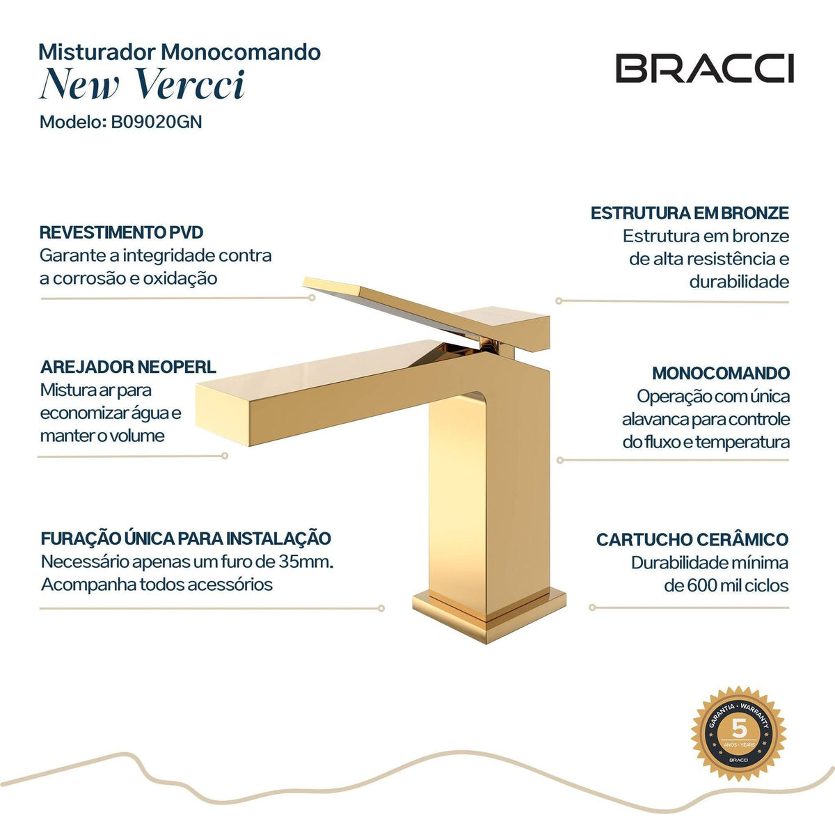 Mist Monoc New Vercci Dourado Baixo Nanotecnologia