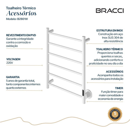 TOALHEIRO ELÉTRICO BRANCO 220V
