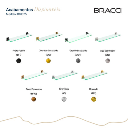 PRATELEIRA VIDRO DOURADO VERCCI