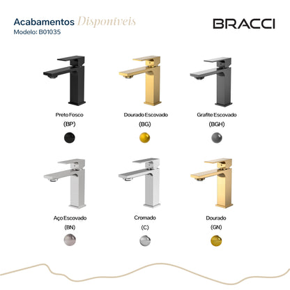 TORNEIRA MONOCOMANDO Q/F VERCCI SLIM BAIXO DOURADO