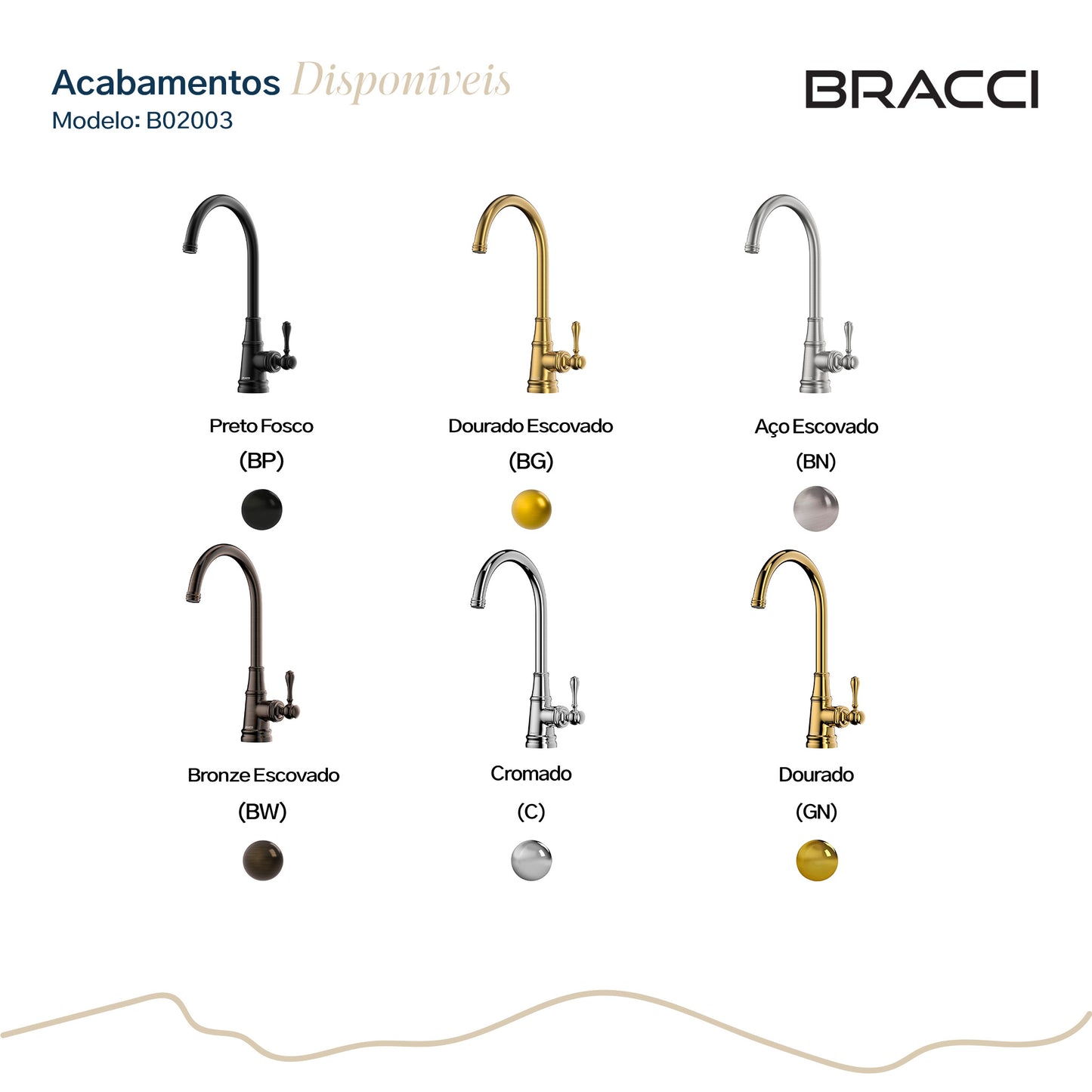 TORNEIRA MONOCOMANDO Q/F ST CLAIRE DOURADO