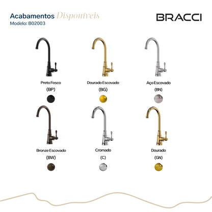 TORNEIRA MONOCOMANDO Q/F ST CLAIRE DOURADO