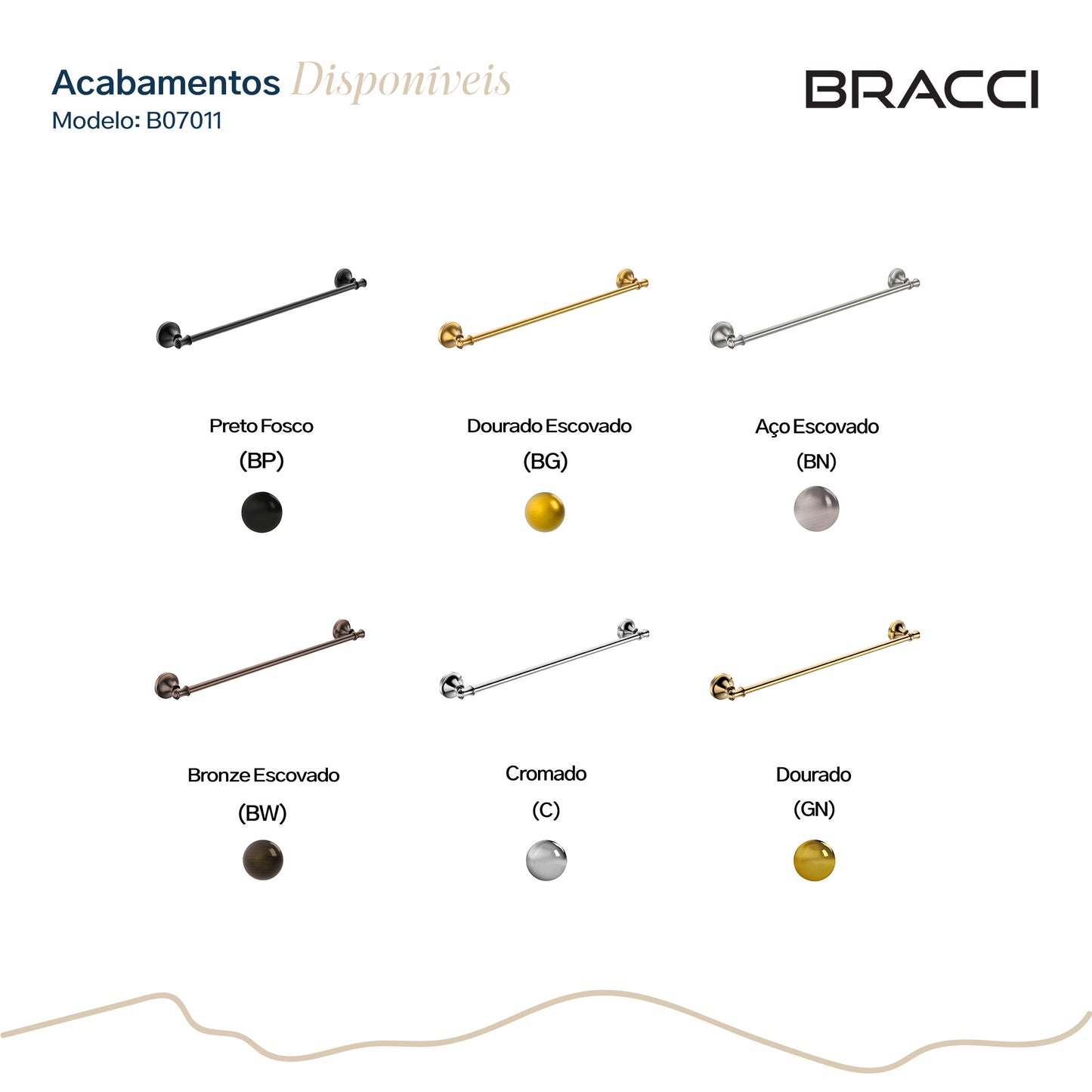 TOALHEIRO SIMPLES ST CLAIRE DOURADO