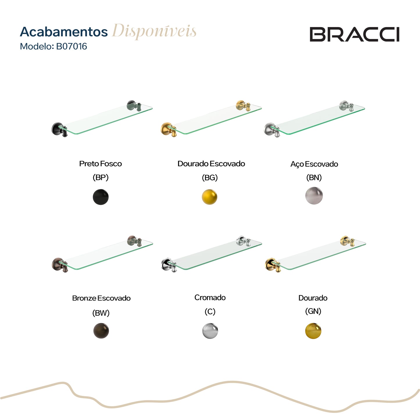 PRATELEIRA VIDRO PRETO