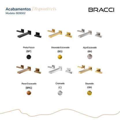 TORNEIRA DUPLO COMANDO DE PAREDE Q/F VERCCI PRETO