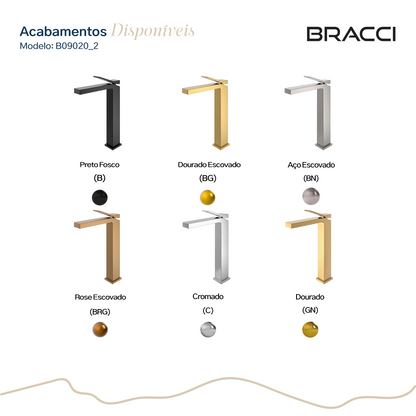 TORNEIRA MONOCOMANDO Q/F NEW VERCCI PRETO ALTO PVD