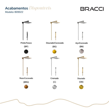 CHUVEIRO COM DESVIADOR PRETO FOSCO VERCCI