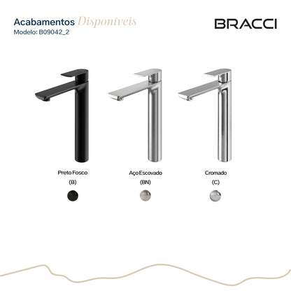 TORNEIRA MONOCOMANDO Q/F ESSENCE ALTO PRETO PVD