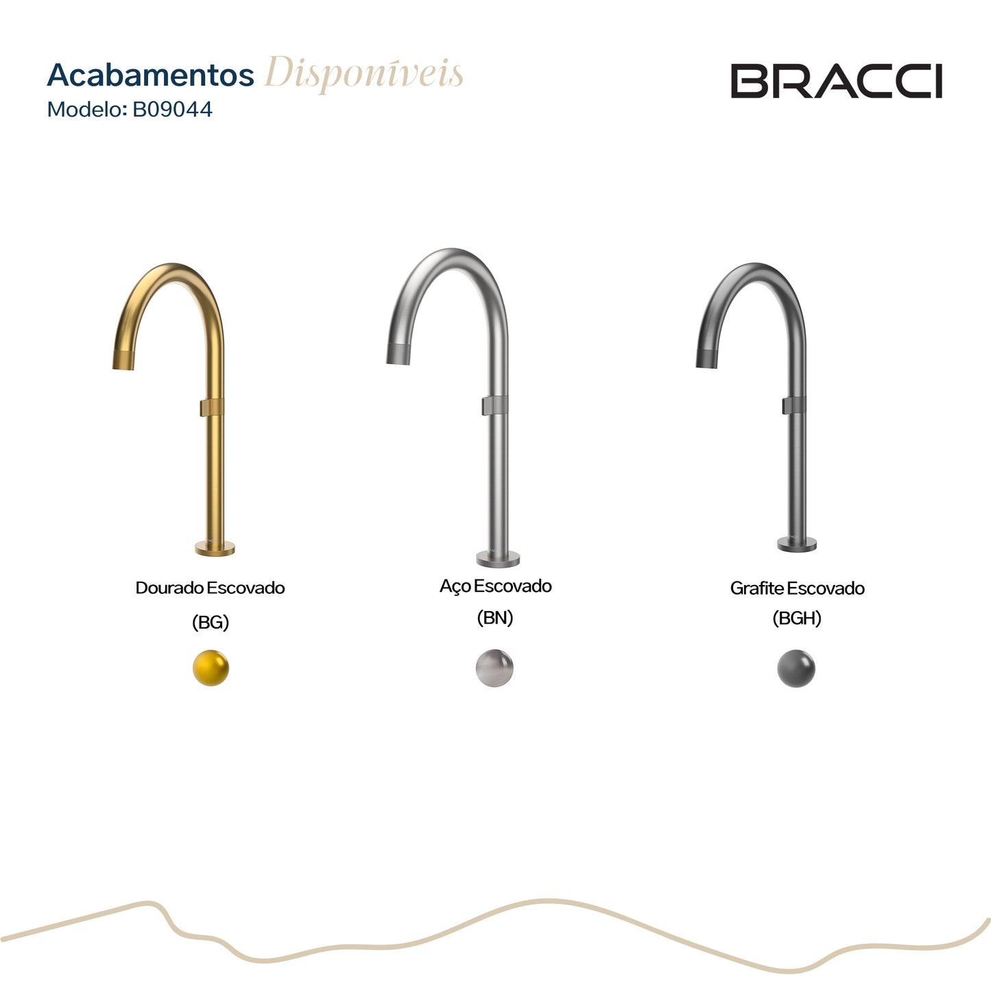 TORNEIRA ÁGUA FRIA ARIA AÇO ESCOVADO