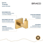 GANCHO SIMPLES DOURADO ESCOVADO VENZA