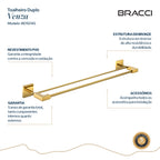 TOALHEIRO DUPLO DOURADO VENZA
