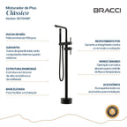 TORNEIRA MONOCOMANDO Q/F PARA BANHEIRAS PRETO