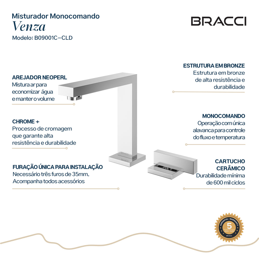 TORNEIRA ÁGUA FRIA VENZA CROMADO