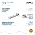 TORNEIRA ÁGUA FRIA PAREDE VENZA CROMADO
