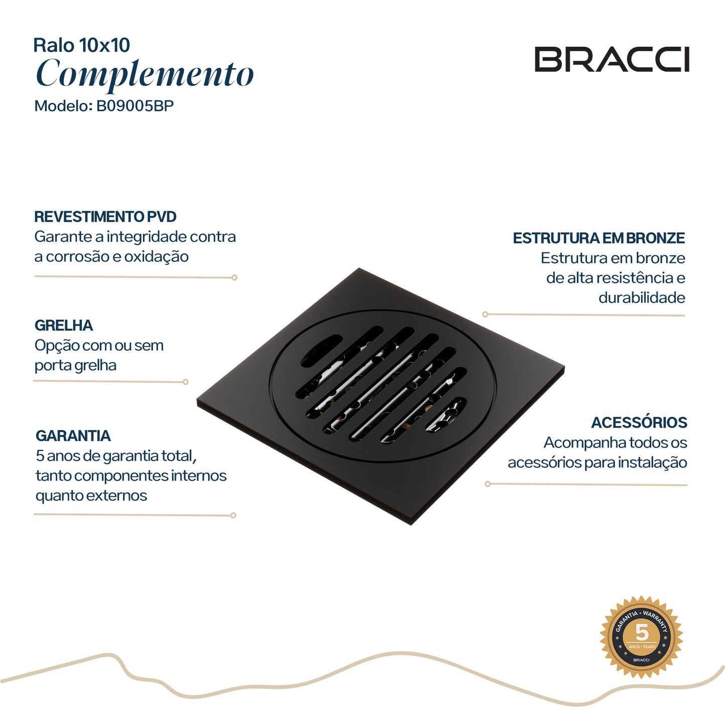 RALO 10X10 PRETO FOSCO