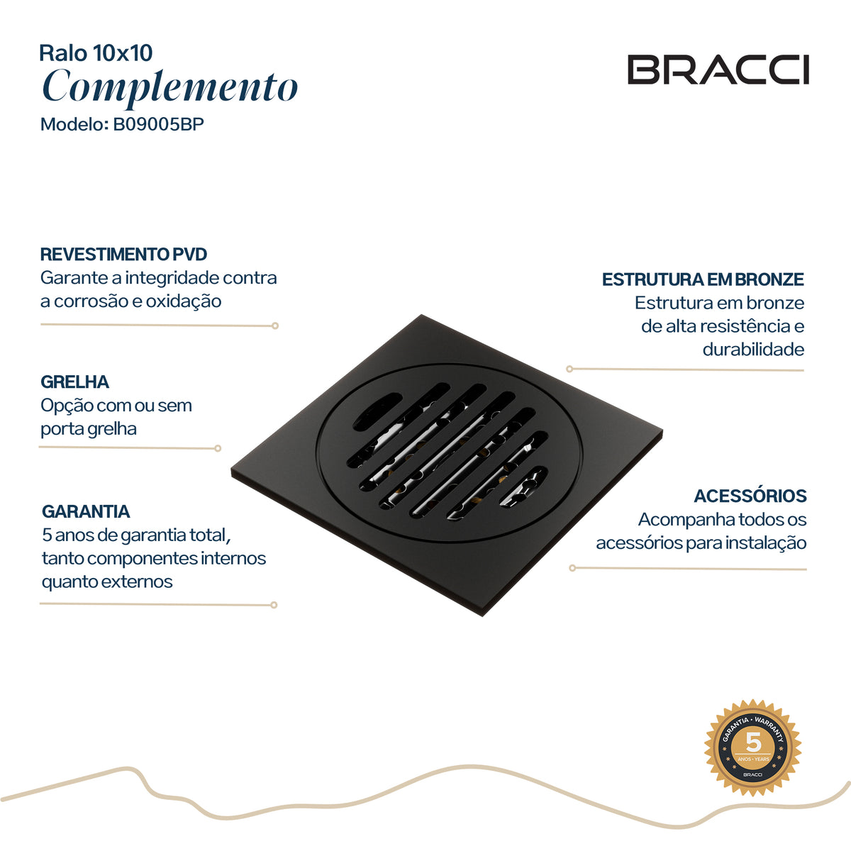 RALO 10X10 PRETO FOSCO