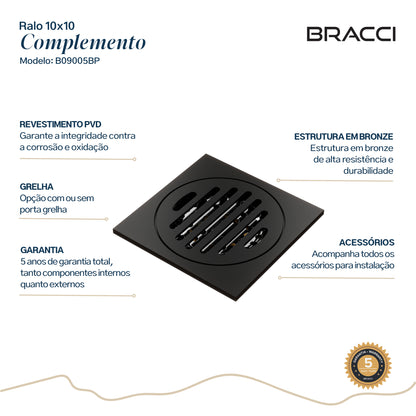 RALO 10X10 PRETO FOSCO