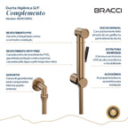 KIT DUCHA HIGIÊNICA QUENTE/FRIA ROSE ESCOVADO
