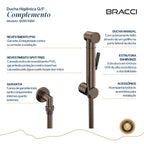 KIT DUCHA HIGIÊNICA QUENTE/FRIA BRONZE ESCOVADO