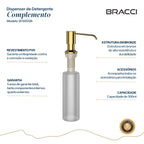 DISPENSER DE DETERGENTE DOURADO