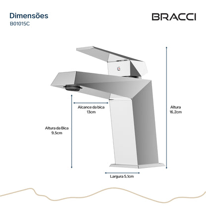 TORNEIRA MONOCOMANDO Q/F  VERCCI DIAMOND CROMADO