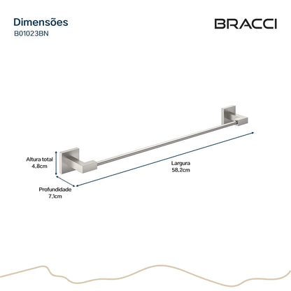 TOALHEIRO SIMPLES AÇO ESCOVADO VERCCI