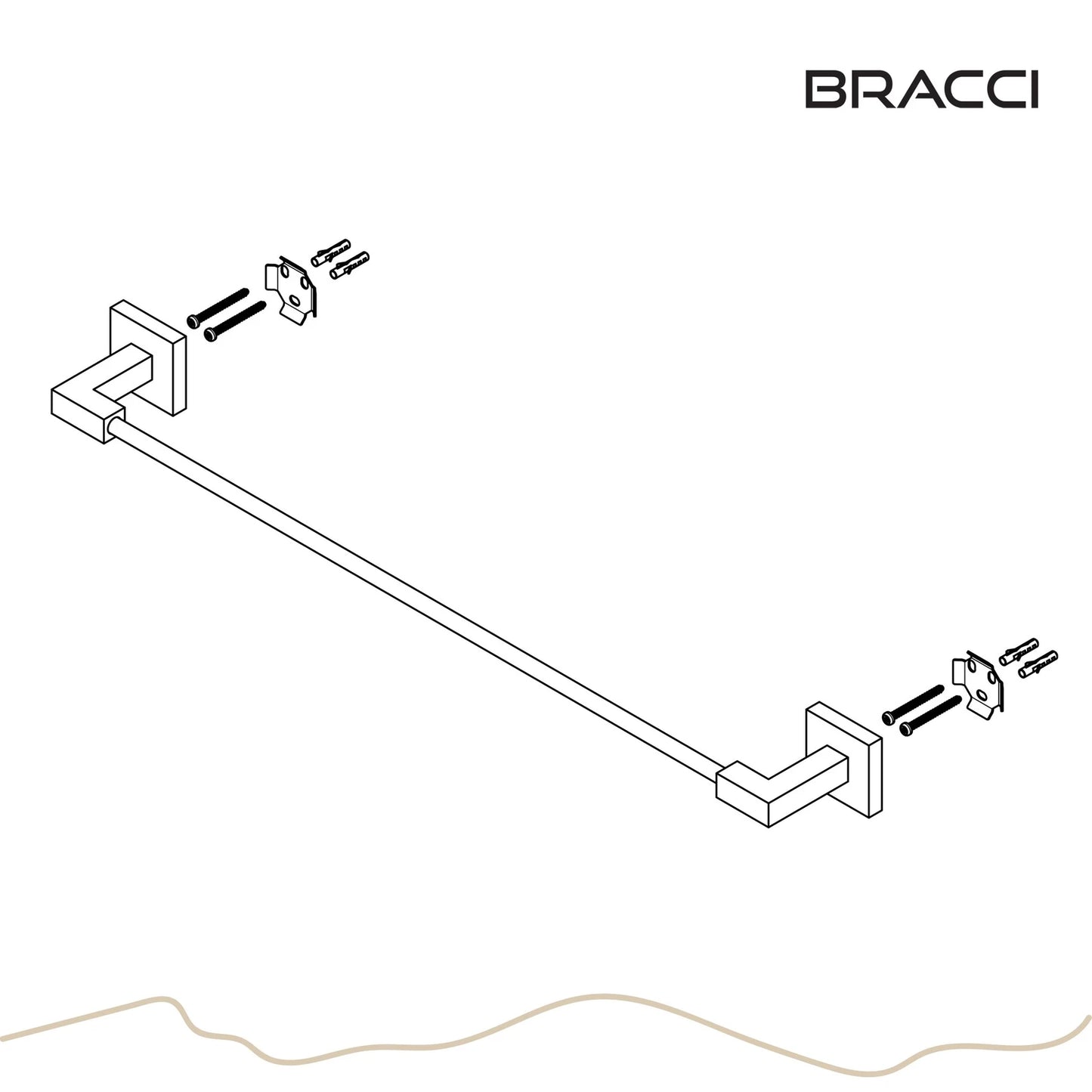 TOALHEIRO SIMPLES VERCCI ROSE ESCOVADO