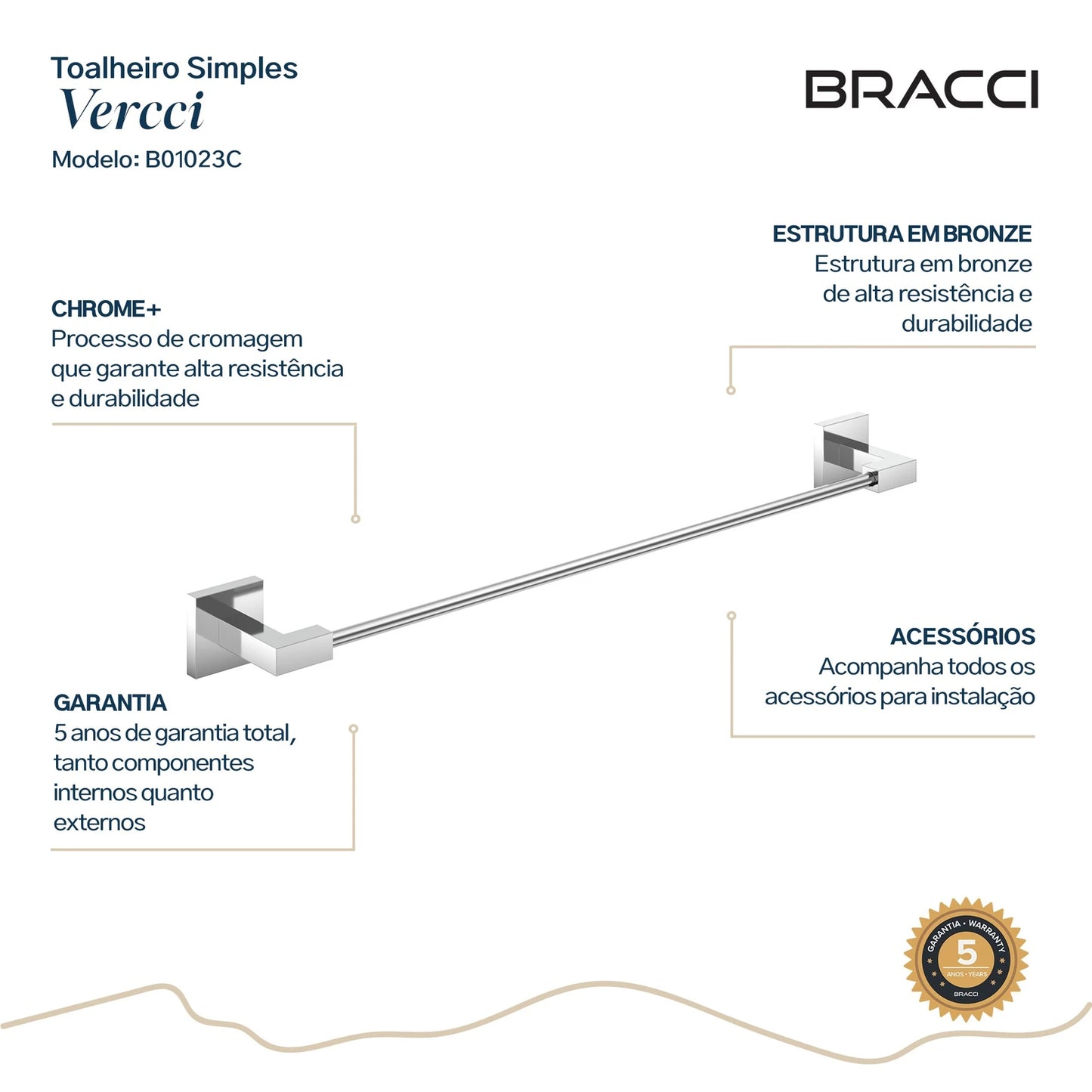 TOALHEIRO SIMPLES VERCCI