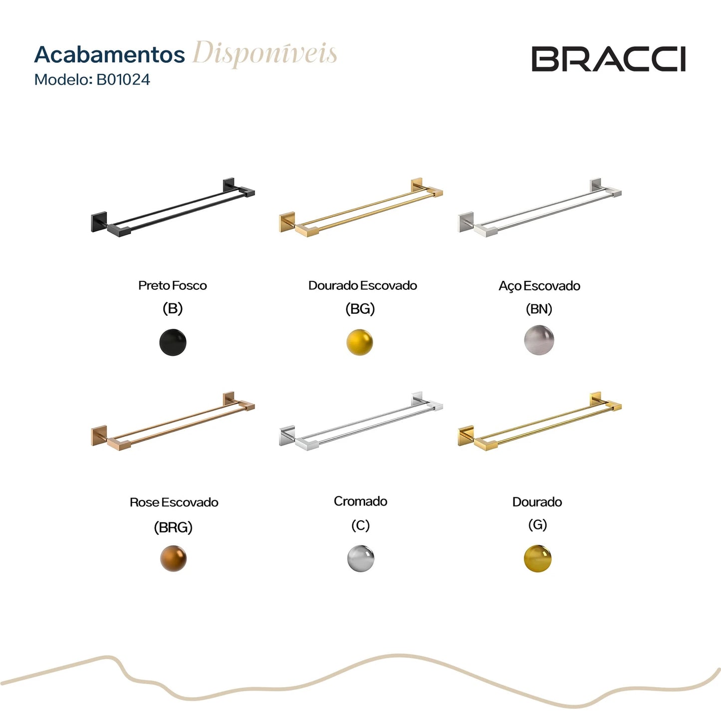 TOALHEIRO DUPLO CROMADO VERCCI