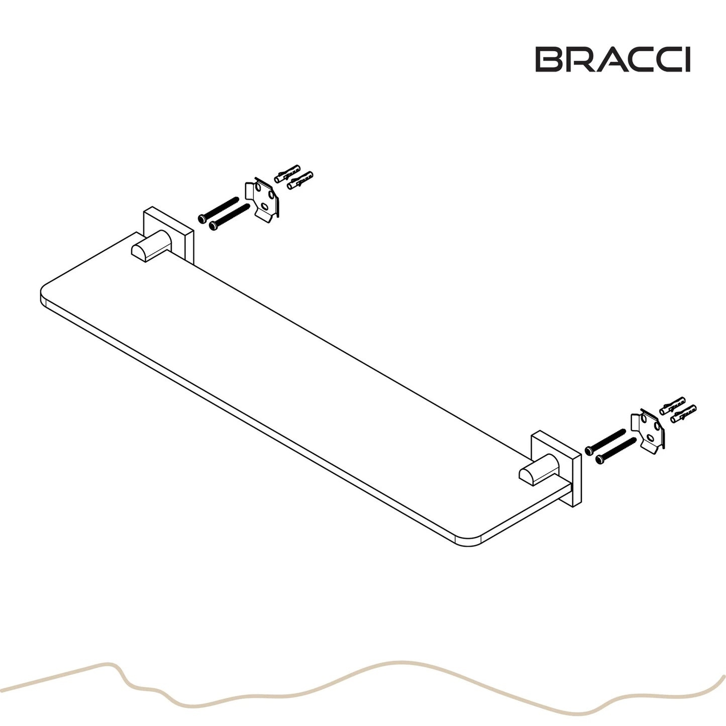 PRATELEIRA VIDRO DOURADO VERCCI
