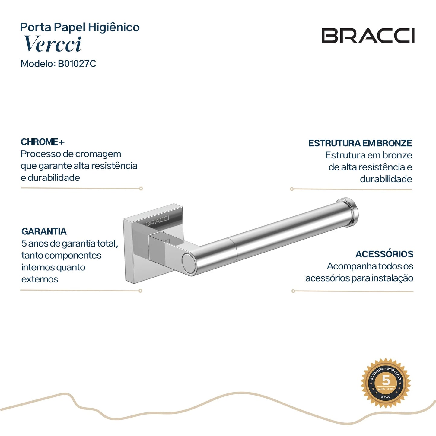 PORTA PAPEL HIGIÊNICO VERCCI