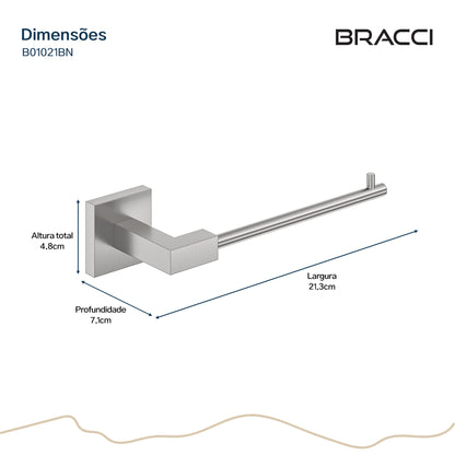 PORTA PAPEL HIGIÊNICO AÇO ESCOVADO VERCCI