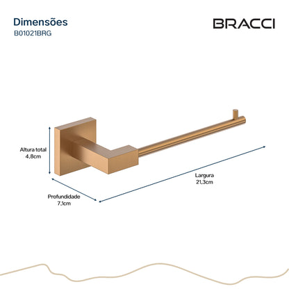 PORTA PAPEL HIGIÊNICO ROSE ESCOVADO VERCCI