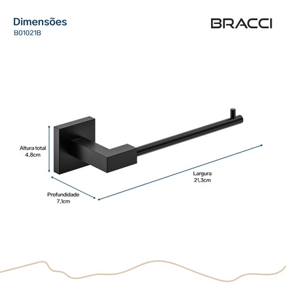 PORTA PAPEL HIGIÊNICO PRETO VERCCI