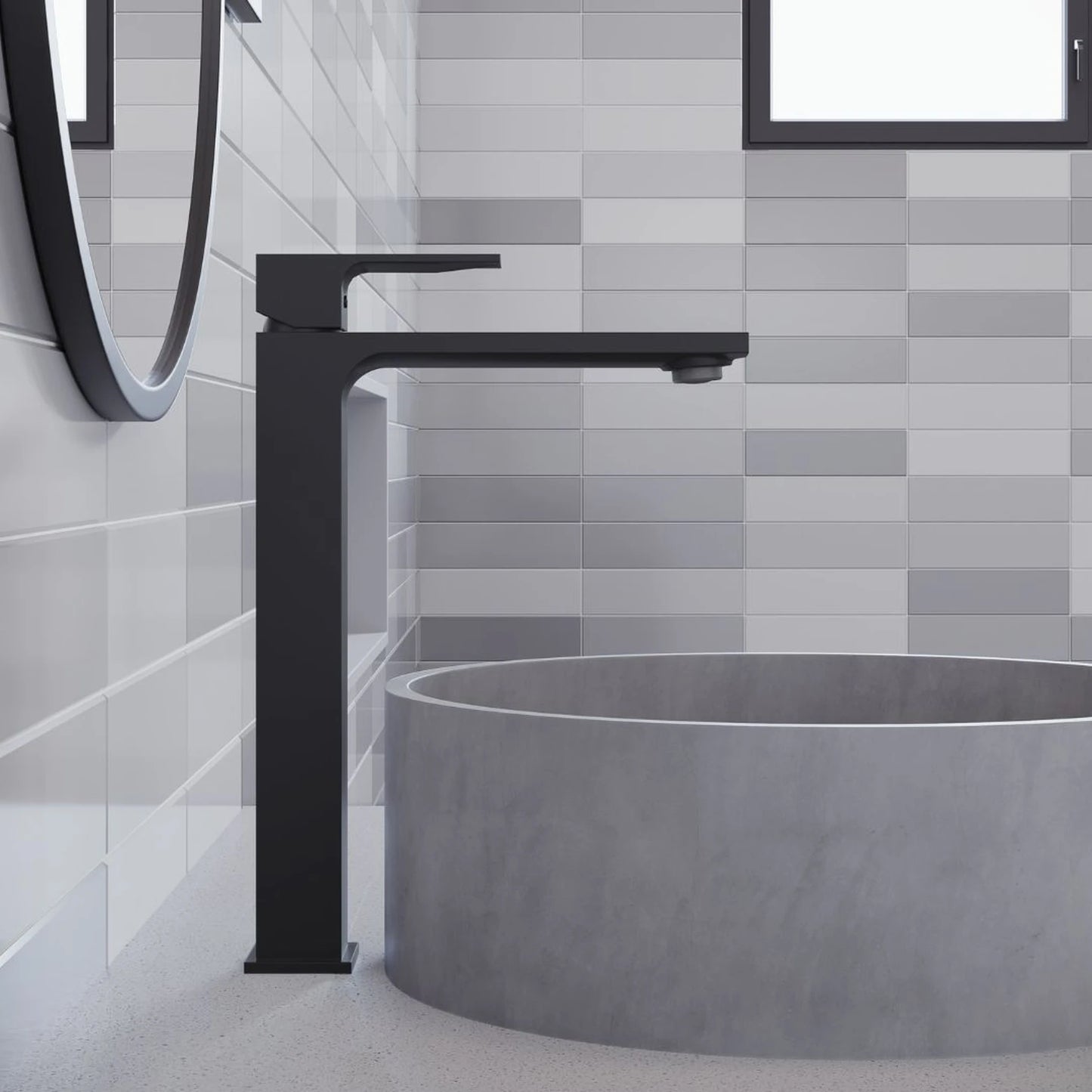 TORNEIRA MONOCOMANDO Q/F VERCCI SLIM ALTO PRETO