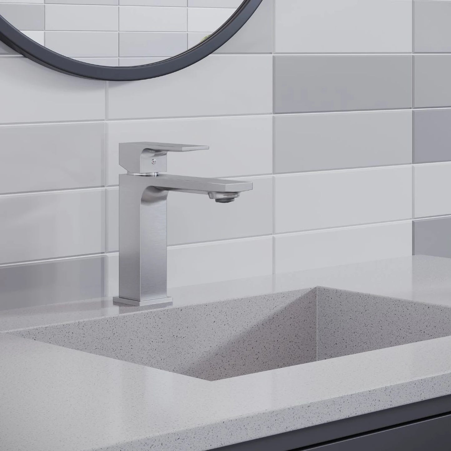 TORNEIRA MONOCOMANDO Q/F VERCCI SLIM BAIXO AÇO ESCOVADO