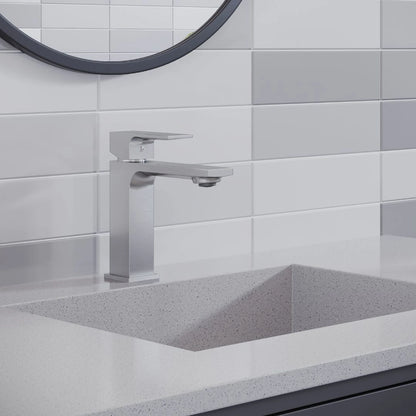 TORNEIRA MONOCOMANDO Q/F VERCCI SLIM BAIXO AÇO ESCOVADO