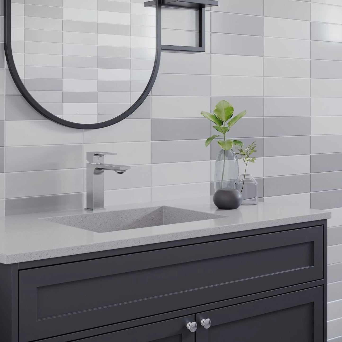 TORNEIRA MONOCOMANDO Q/F VERCCI SLIM BAIXO AÇO ESCOVADO