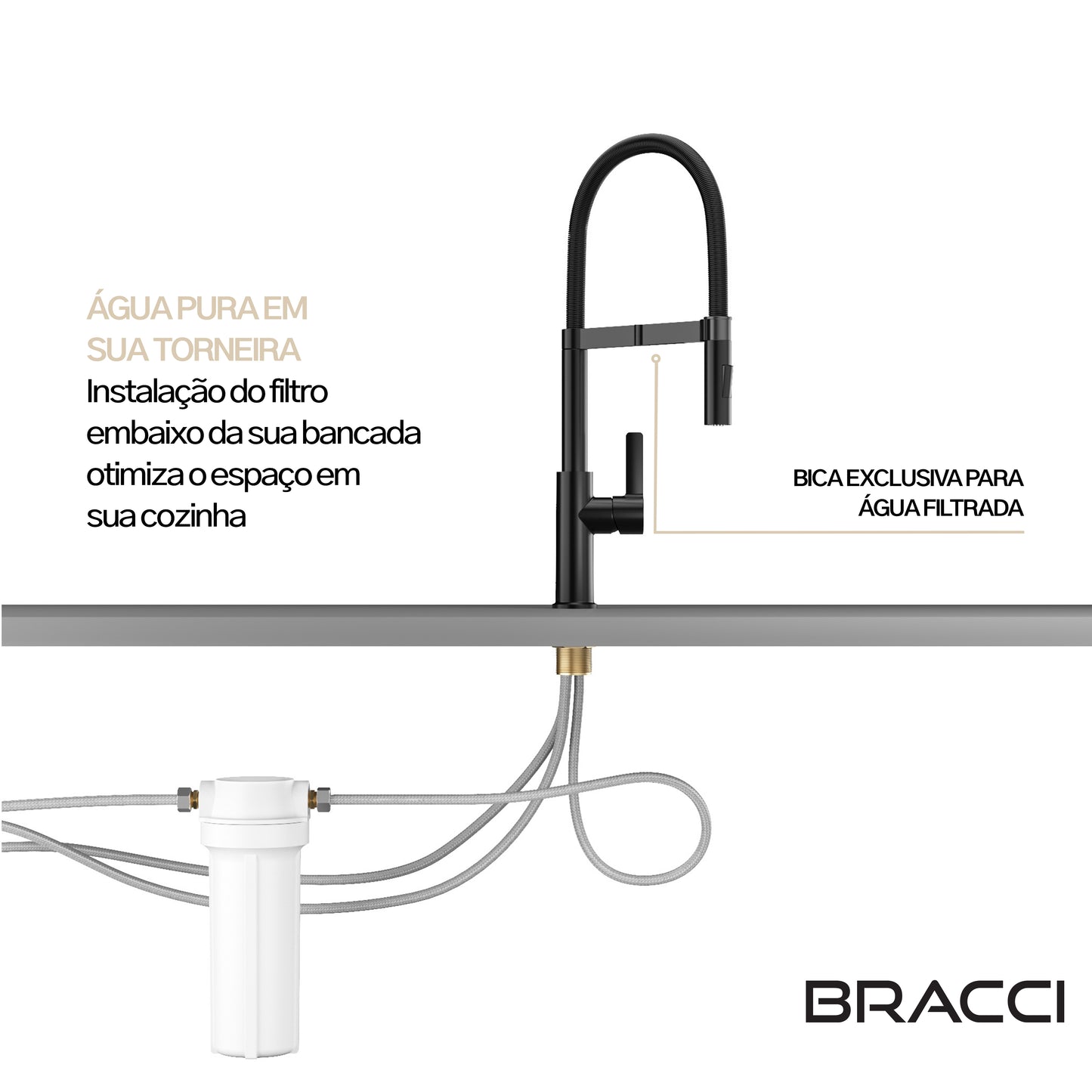 TORNEIRA MONOCOMANDO Q/F LA BELLE SPRING PRETO