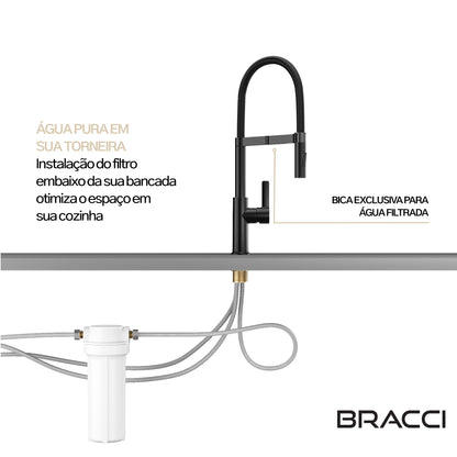 TORNEIRA MONOCOMANDO Q/F LA BELLE SPRING PRETO