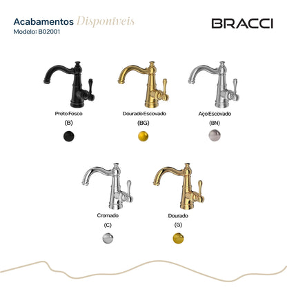 TORNEIRA MONOCOMANDO Q/F ST CLAIRE AÇO ESCOVADO