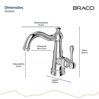 TORNEIRA MONOCOMANDO Q/F ST CLAIRE CROMADO