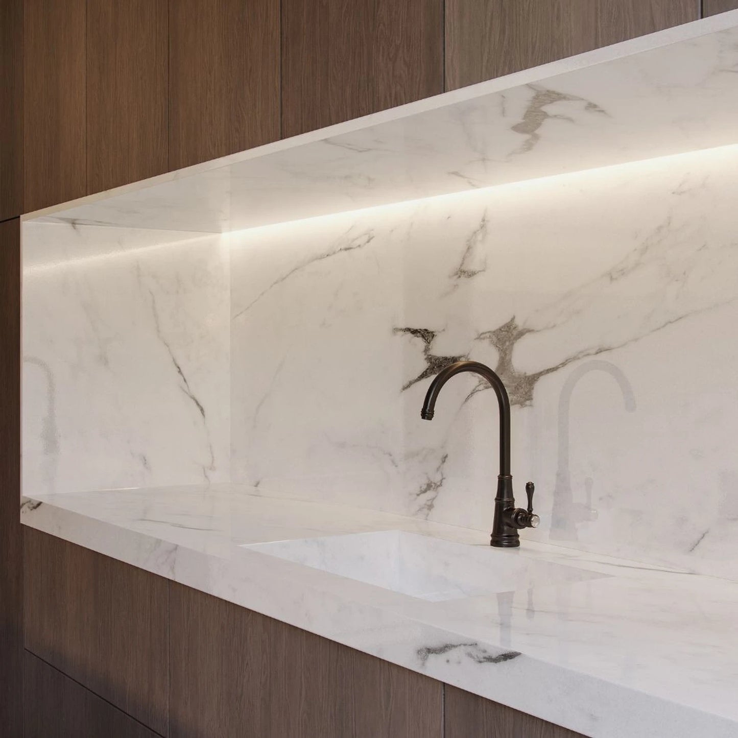 TORNEIRA MONOCOMANDO Q/F ST CLAIRE BRONZE ESCOVADO