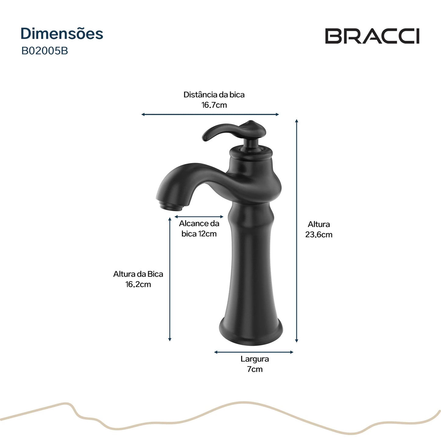TORNEIRA MONOCOMANDO Q/F ST CLAIRE PRETO