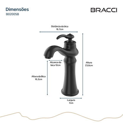 TORNEIRA MONOCOMANDO Q/F ST CLAIRE PRETO