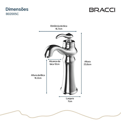 TORNEIRA MONOCOMANDO Q/F ST CLAIRE CROMADO